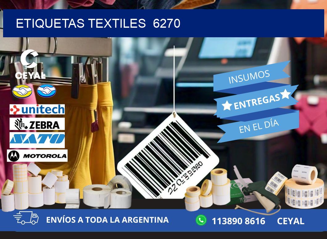 ETIQUETAS TEXTILES  6270