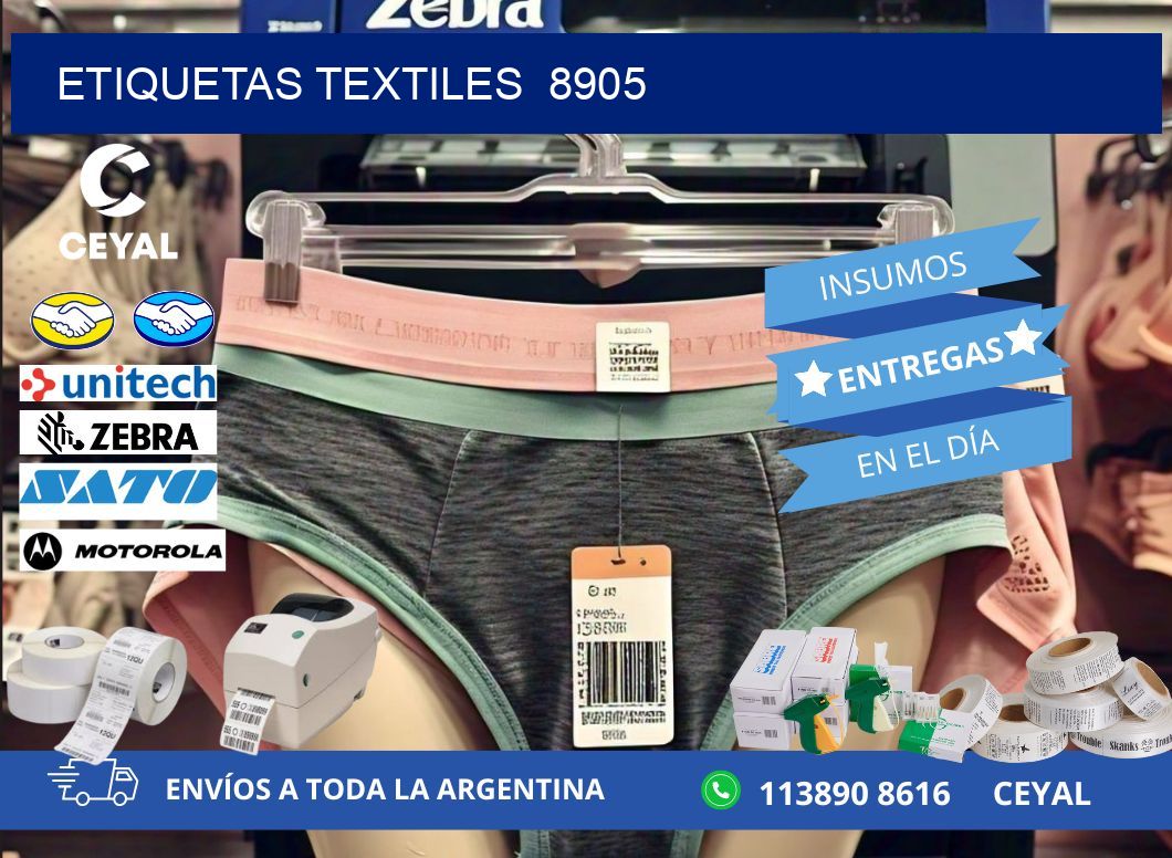 ETIQUETAS TEXTILES  8905