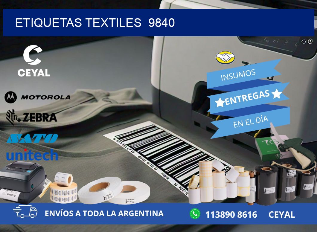 ETIQUETAS TEXTILES  9840