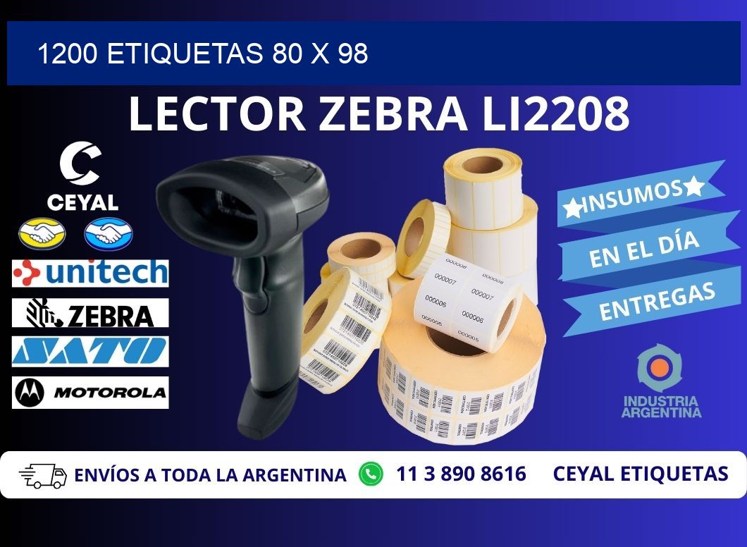 1200 ETIQUETAS 80 x 98