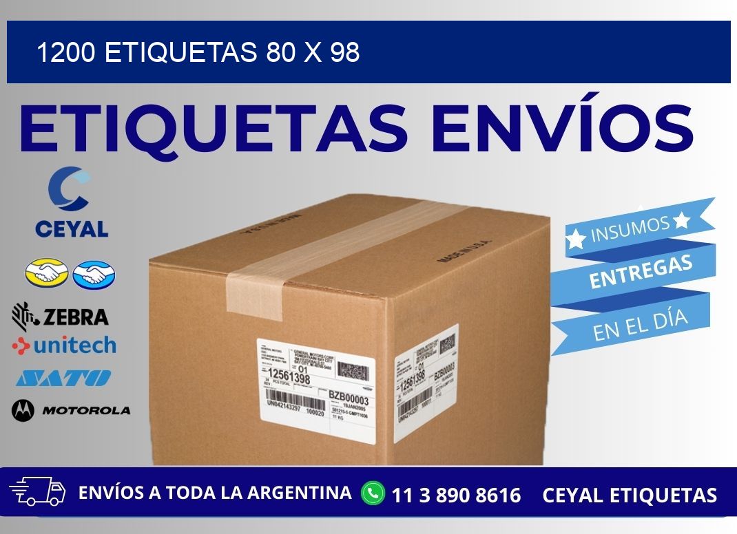 1200 ETIQUETAS 80 x 98