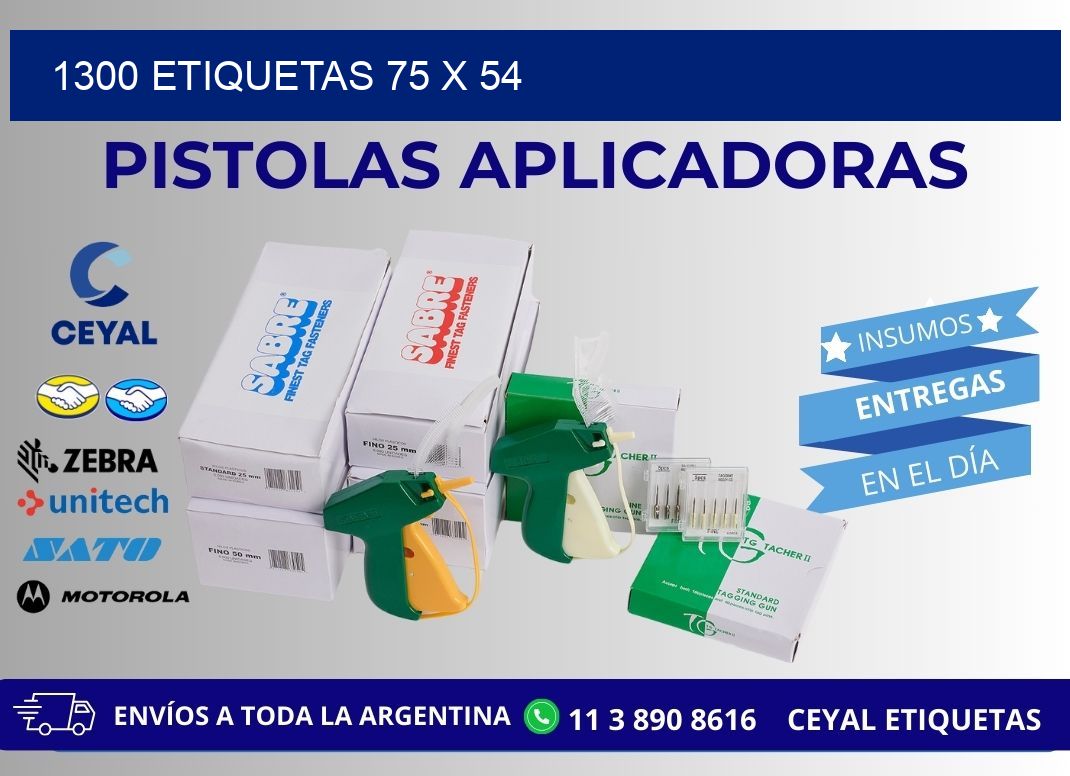 1300 ETIQUETAS 75 x 54
