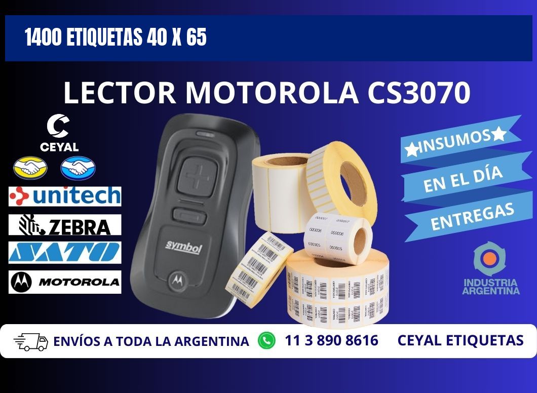 1400 ETIQUETAS 40 x 65