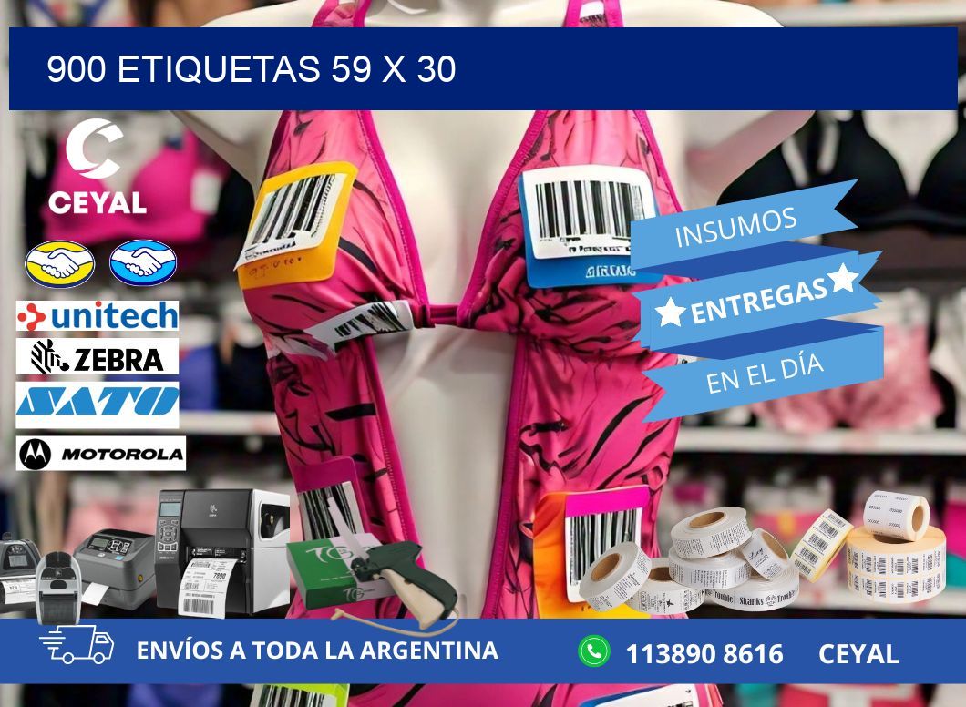 900 ETIQUETAS 59 x 30
