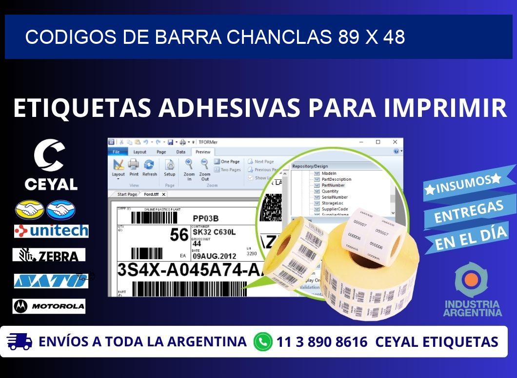 CODIGOS DE BARRA CHANCLAS 89 x 48
