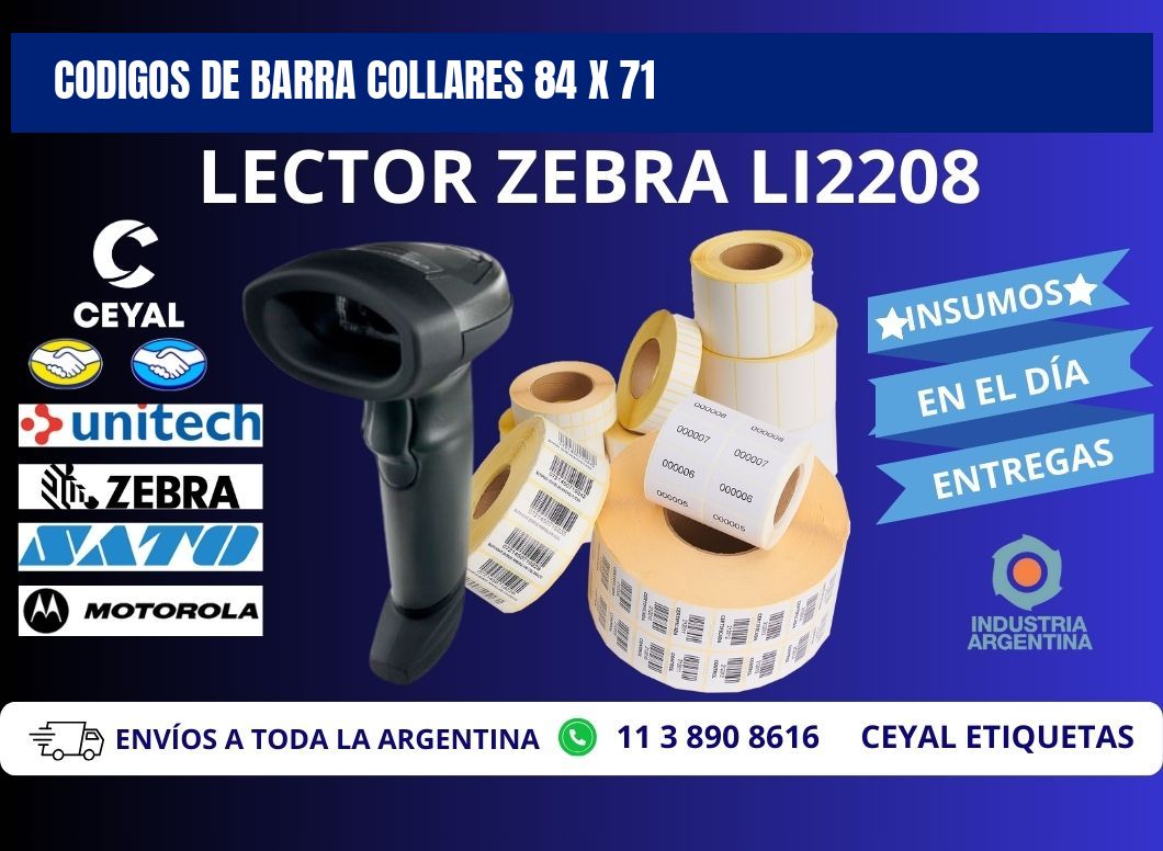 CODIGOS DE BARRA COLLARES 84 x 71