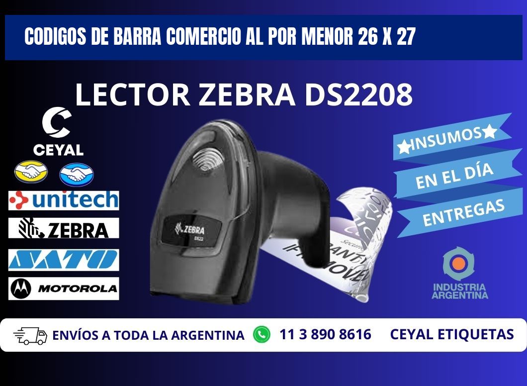 CODIGOS DE BARRA COMERCIO AL POR MENOR 26 x 27