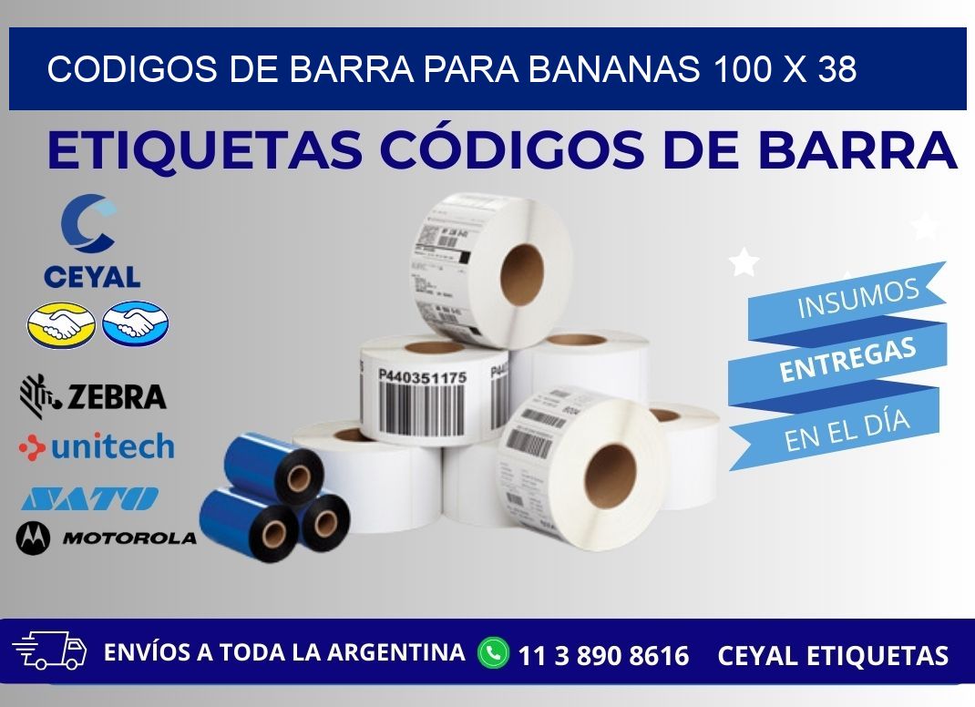 CODIGOS DE BARRA PARA BANANAS 100 x 38