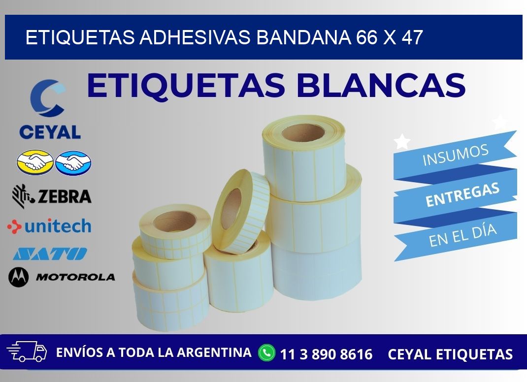 ETIQUETAS ADHESIVAS BANDANA 66 x 47