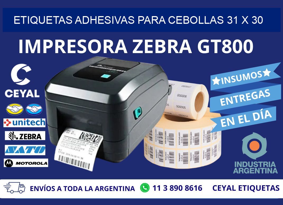 ETIQUETAS ADHESIVAS PARA CEBOLLAS 31 x 30