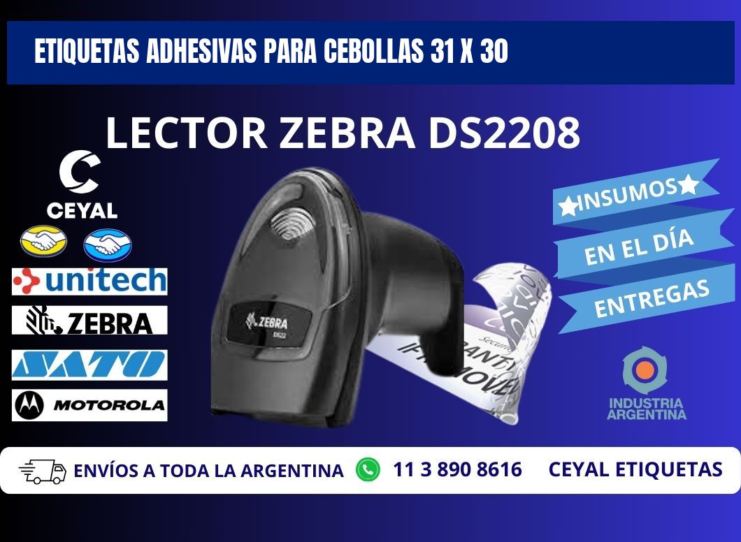 ETIQUETAS ADHESIVAS PARA CEBOLLAS 31 x 30