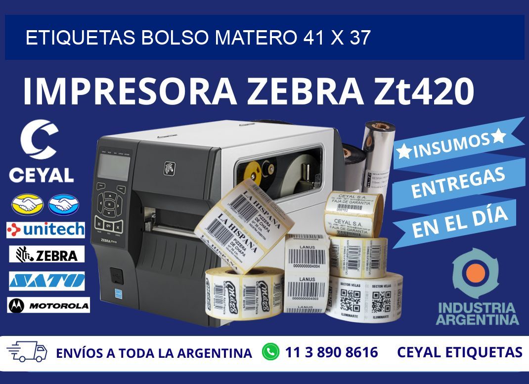 ETIQUETAS BOLSO MATERO 41 x 37