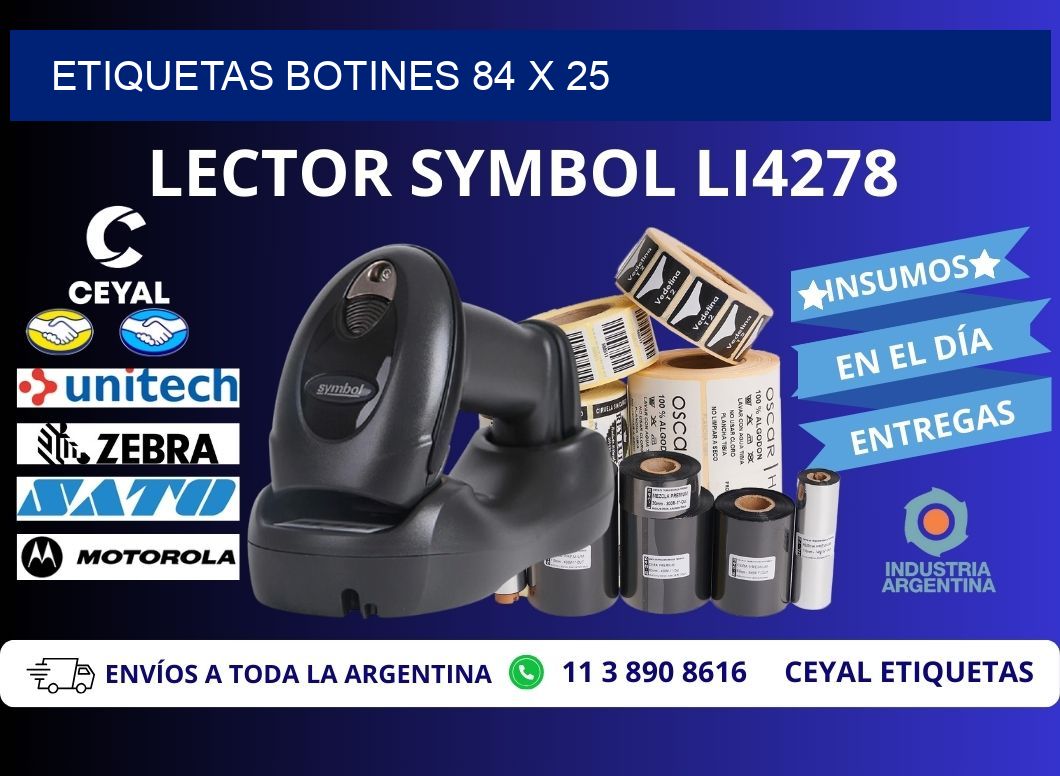 ETIQUETAS BOTINES 84 x 25