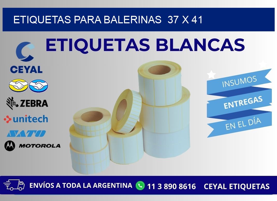 ETIQUETAS PARA BALERINAS  37 x 41