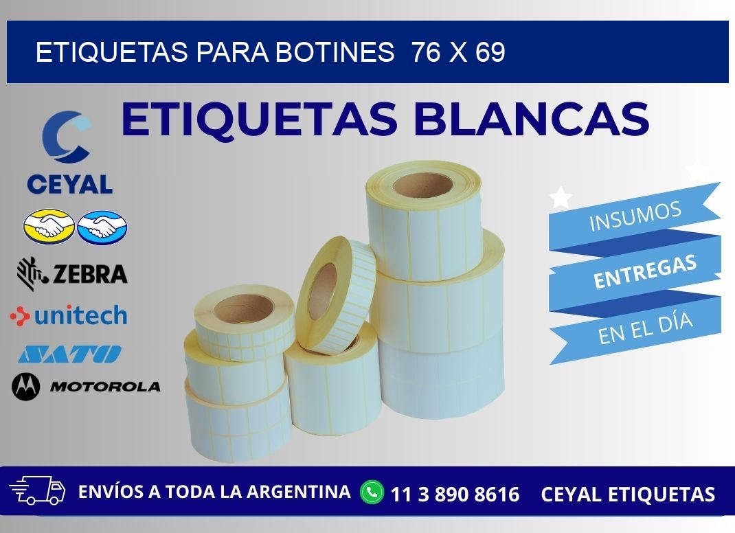 ETIQUETAS PARA BOTINES  76 x 69