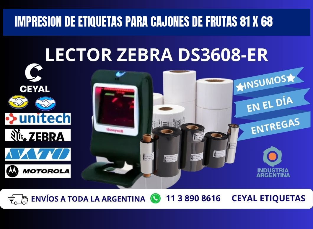 IMPRESION DE ETIQUETAS PARA CAJONES DE FRUTAS 81 x 68