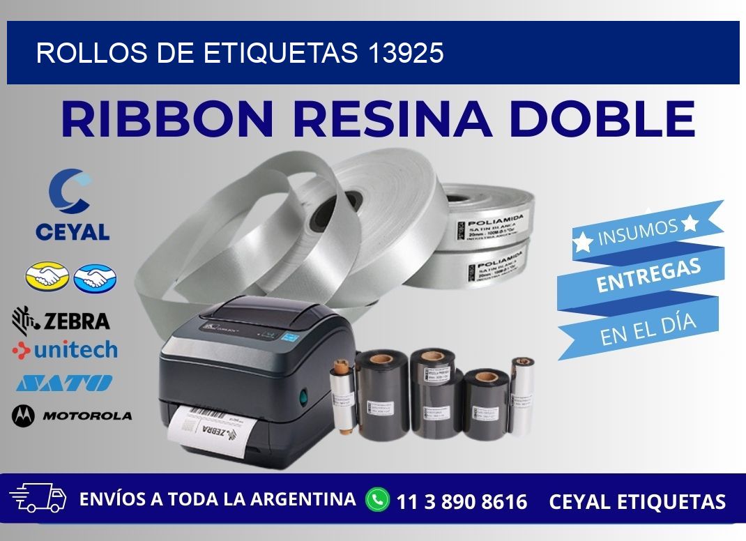 ROLLOS DE ETIQUETAS 13925