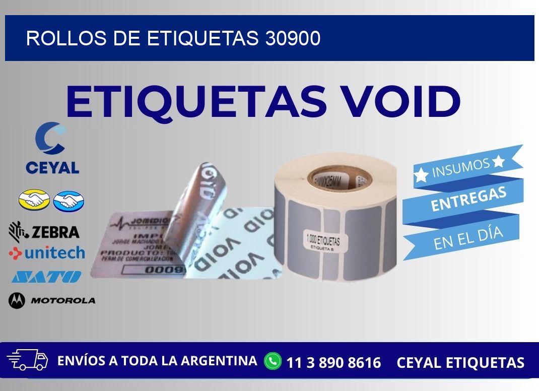 ROLLOS DE ETIQUETAS 30900