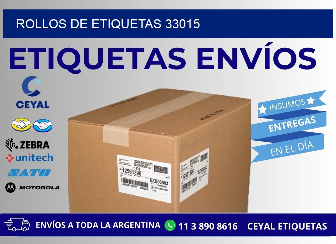 ROLLOS DE ETIQUETAS 33015