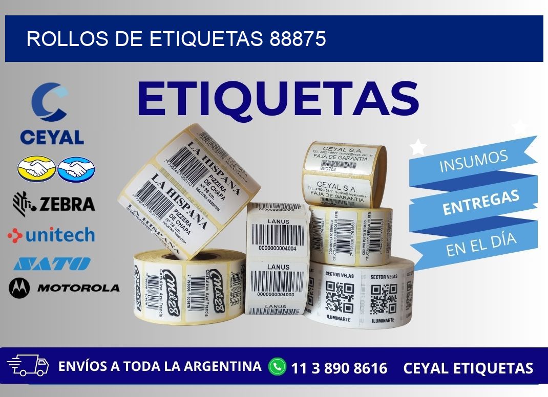 ROLLOS DE ETIQUETAS 88875