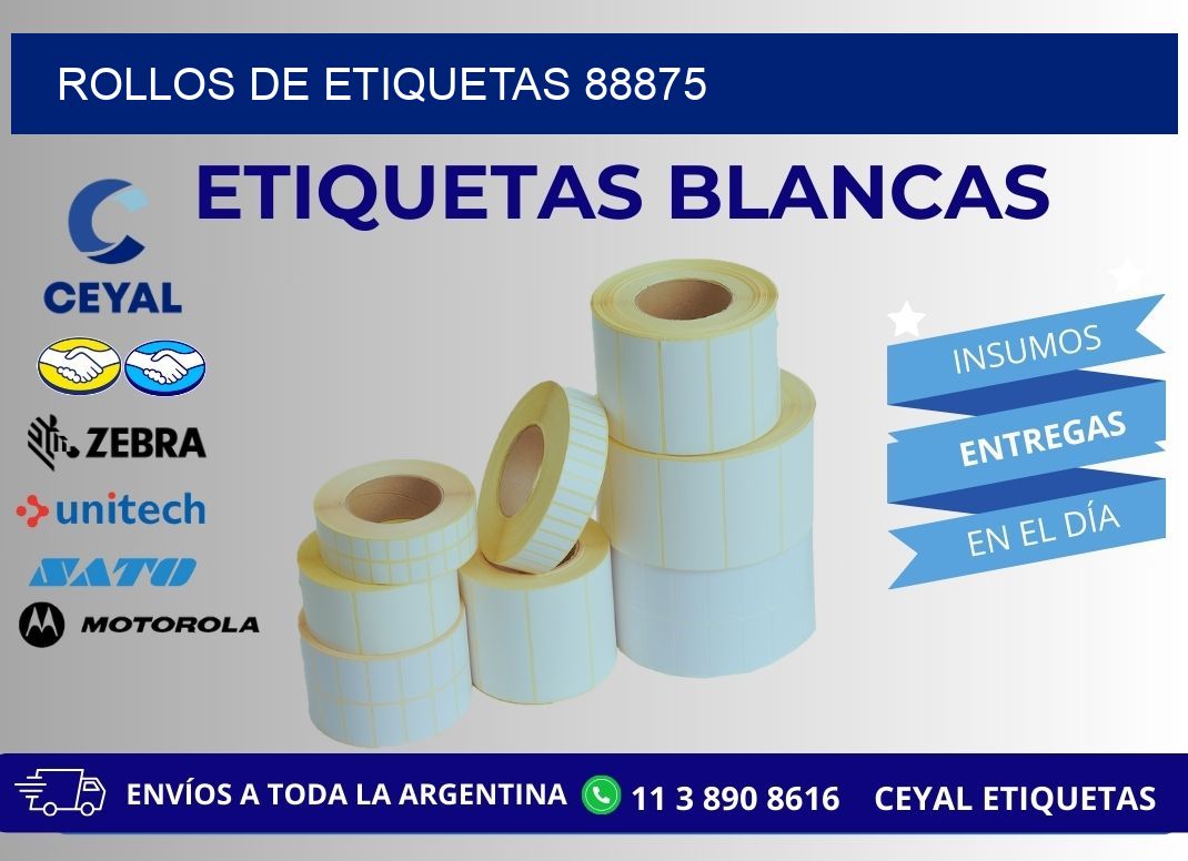 ROLLOS DE ETIQUETAS 88875