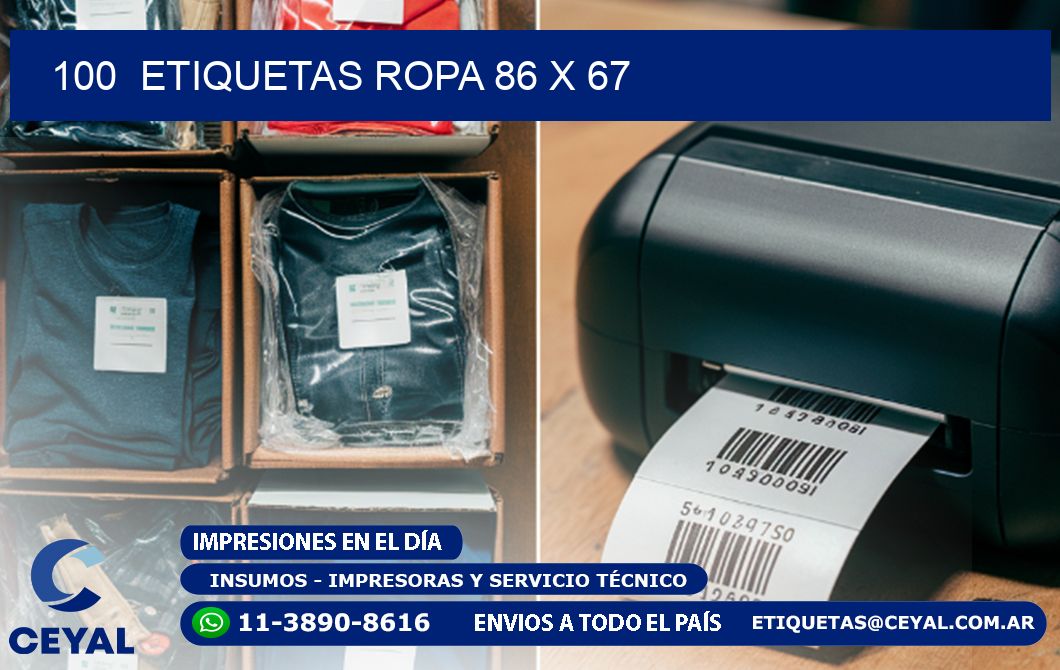 100 ETIQUETAS ROPA 86 x 67