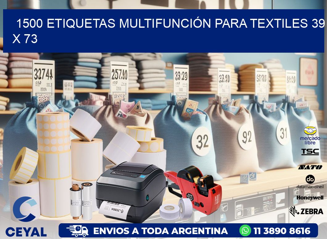 1500 ETIQUETAS MULTIFUNCIÓN PARA TEXTILES 39 x 73