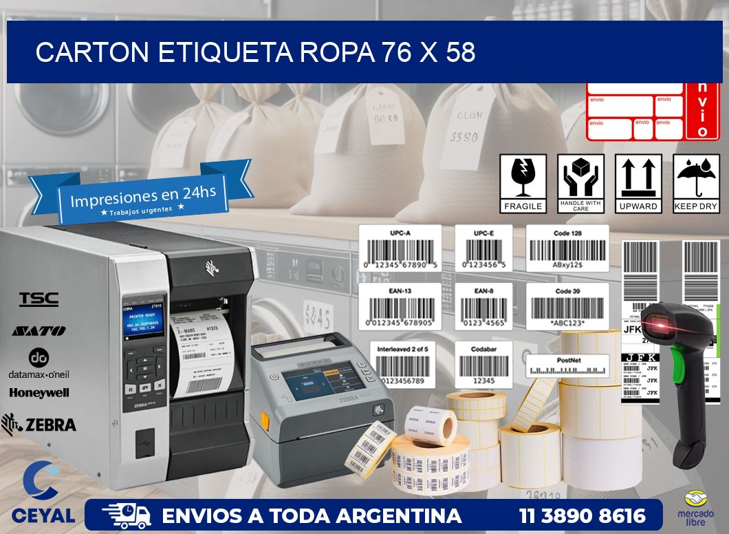 CARTON ETIQUETA ROPA 76 x 58