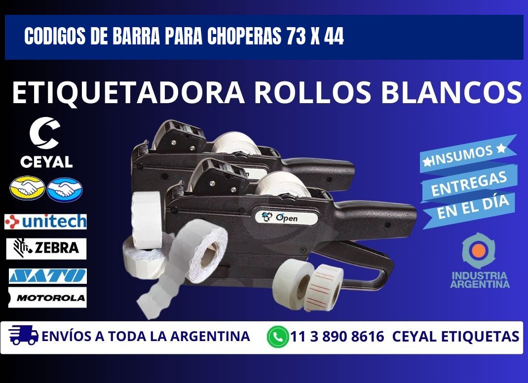 CODIGOS DE BARRA PARA CHOPERAS 73 x 44