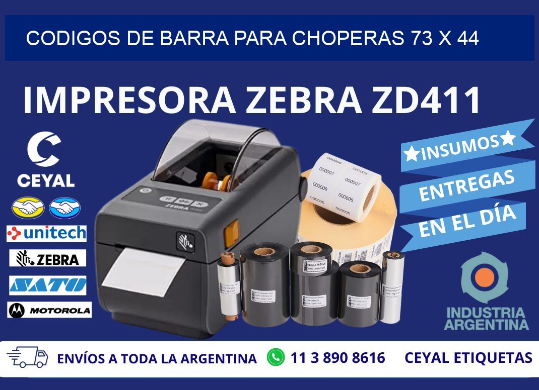 CODIGOS DE BARRA PARA CHOPERAS 73 x 44