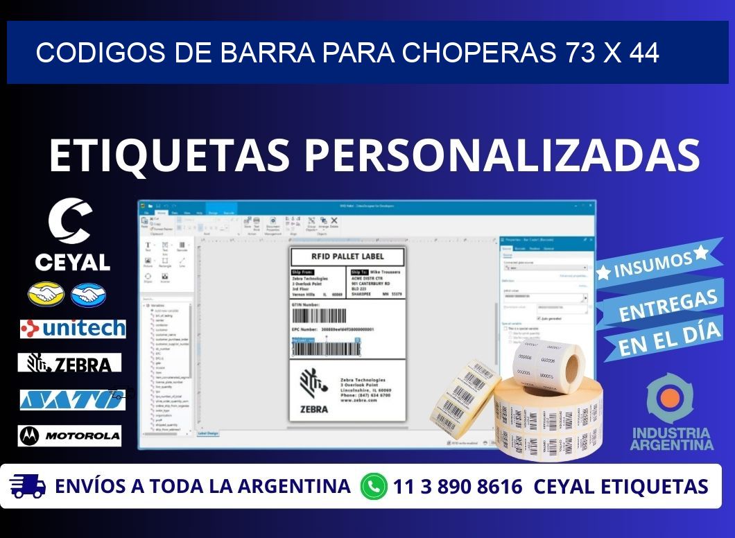 CODIGOS DE BARRA PARA CHOPERAS 73 x 44