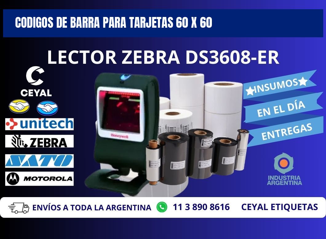 CODIGOS DE BARRA PARA TARJETAS 60 x 60