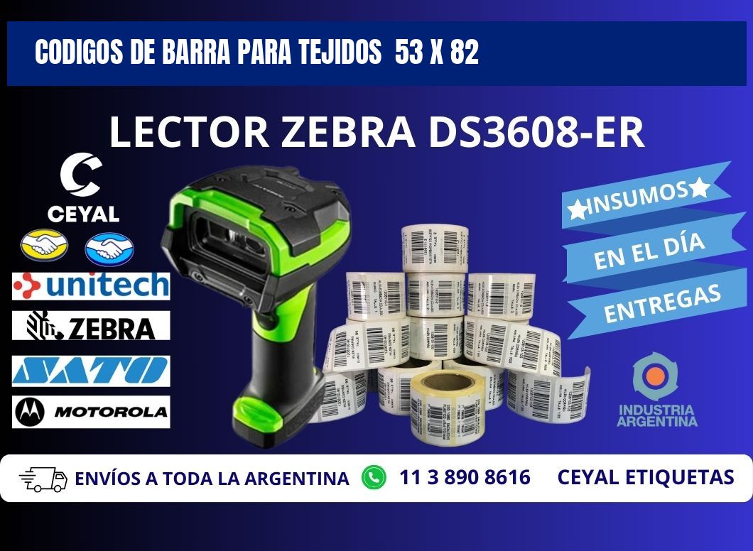 CODIGOS DE BARRA PARA TEJIDOS 53 x 82