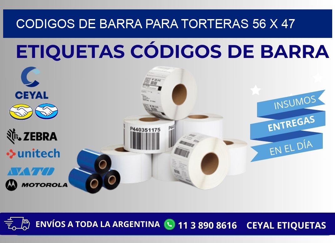 CODIGOS DE BARRA PARA TORTERAS 56 x 47