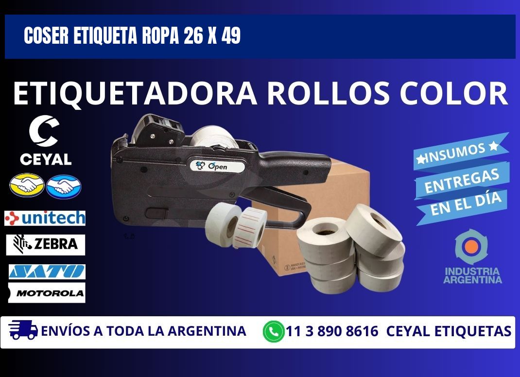 COSER ETIQUETA ROPA 26 x 49