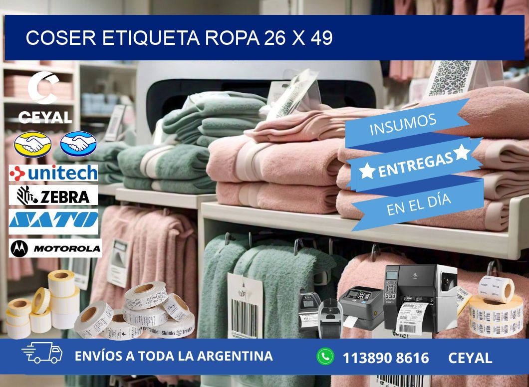 COSER ETIQUETA ROPA 26 x 49