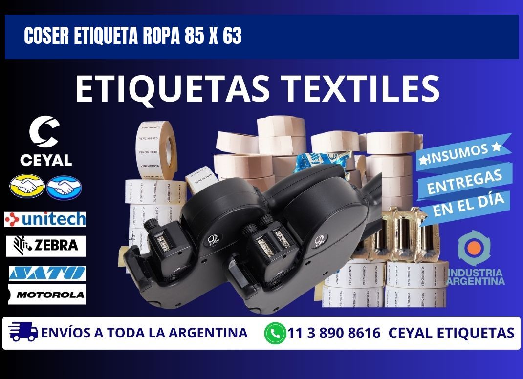 COSER ETIQUETA ROPA 85 x 63