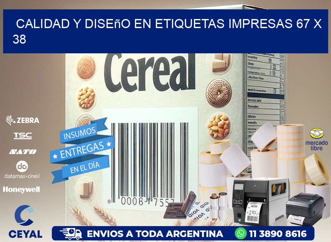 Calidad y Diseño en Etiquetas Impresas 67 x 38