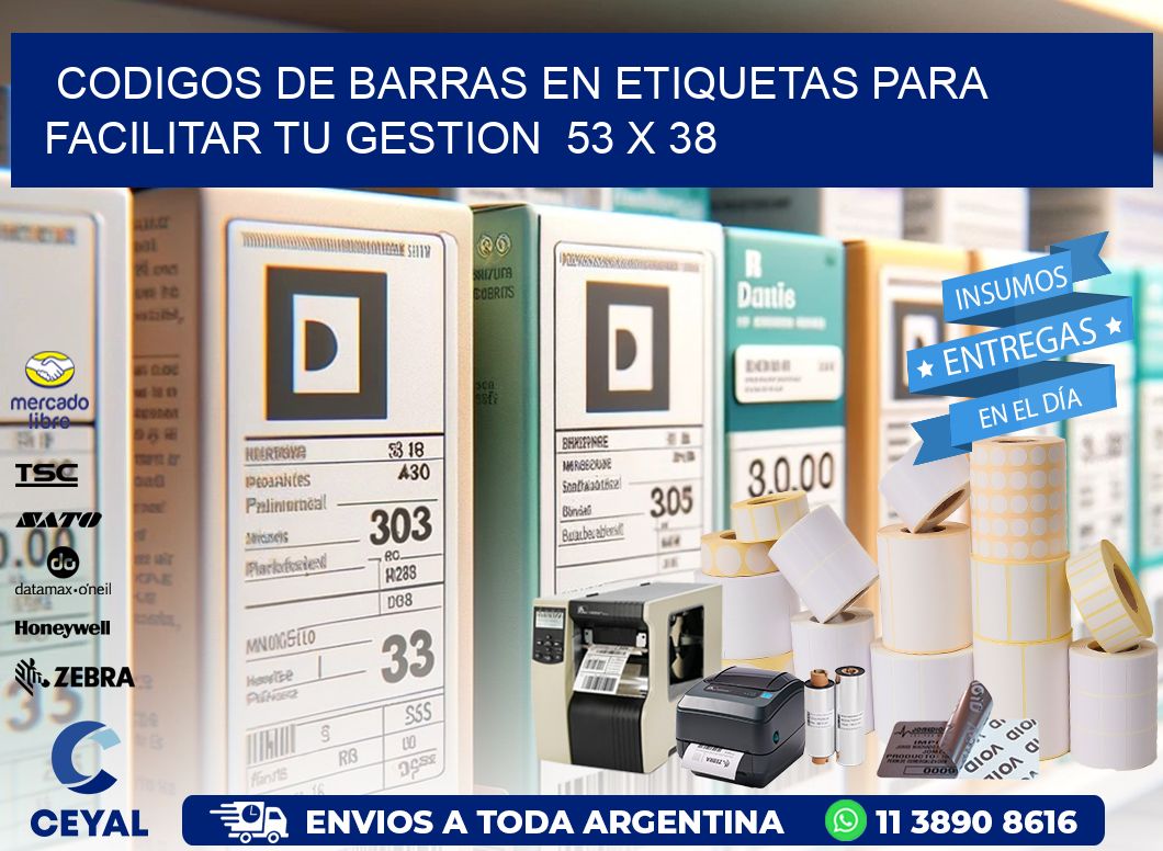 Codigos de Barras en Etiquetas para Facilitar tu Gestion  53 x 38