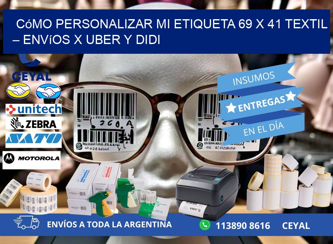 Cómo personalizar mi Etiqueta 69 x 41 textil – Envíos x Uber y DiDi