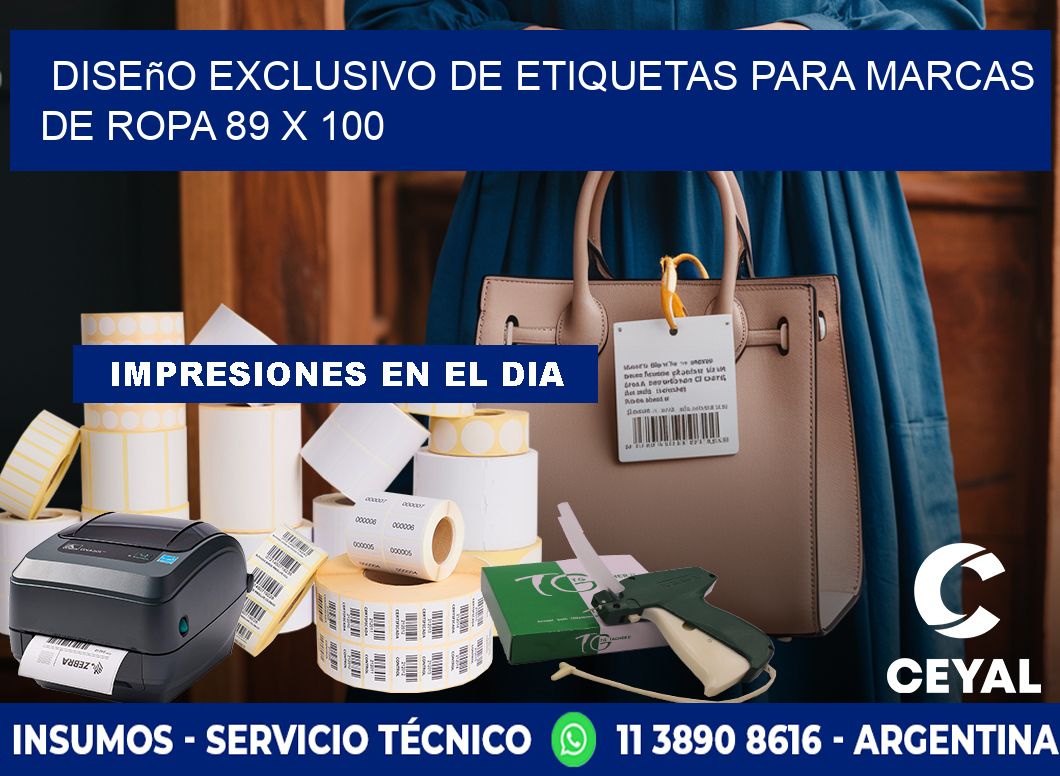 Diseño Exclusivo de Etiquetas para Marcas de Ropa 89 x 100