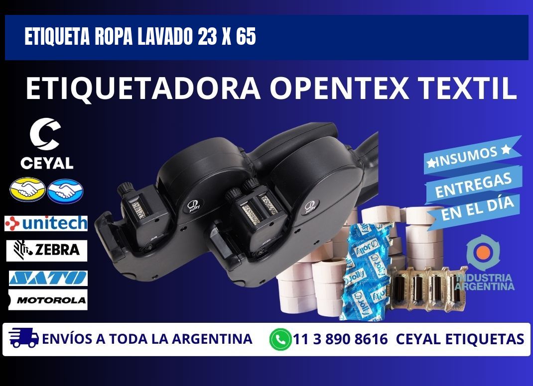 ETIQUETA ROPA LAVADO 23 x 65