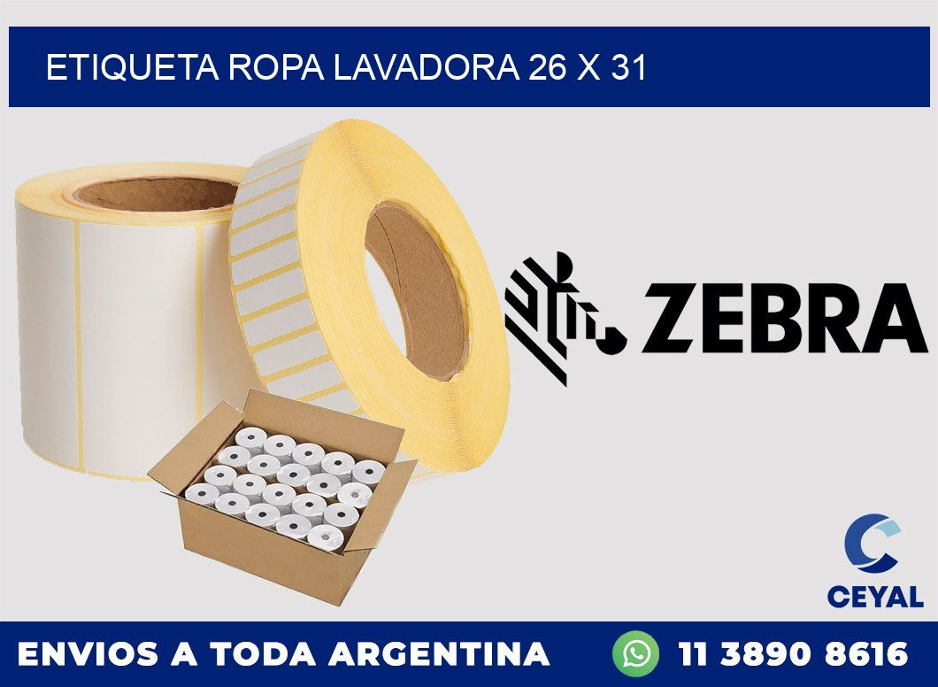 ETIQUETA ROPA LAVADORA 26 x 31
