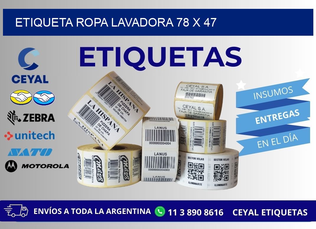 ETIQUETA ROPA LAVADORA 78 x 47