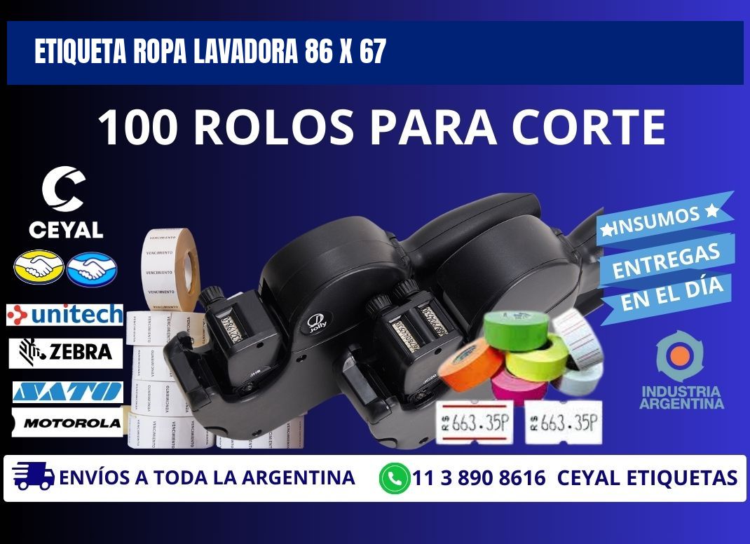 ETIQUETA ROPA LAVADORA 86 x 67