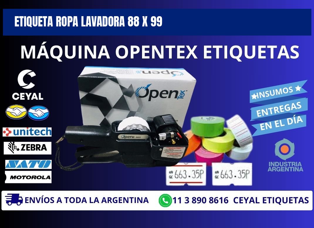 ETIQUETA ROPA LAVADORA 88 x 99