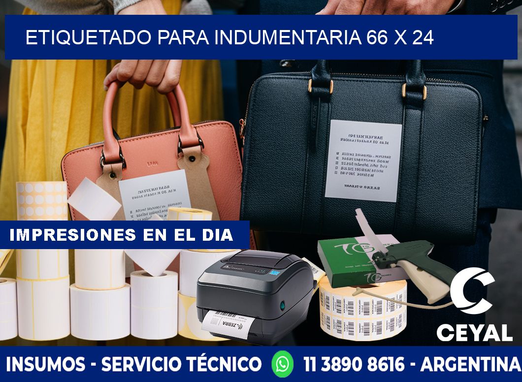 ETIQUETADO PARA INDUMENTARIA 66 x 24