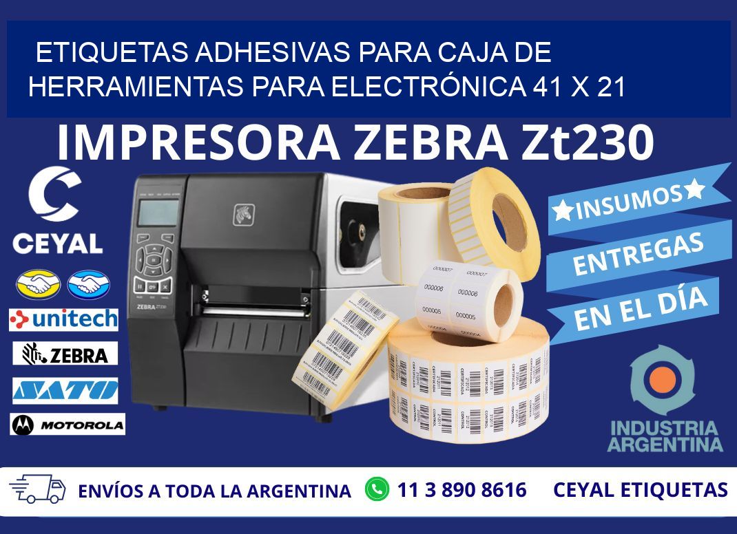 ETIQUETAS ADHESIVAS PARA CAJA DE HERRAMIENTAS PARA ELECTRÓNICA 41 x 21