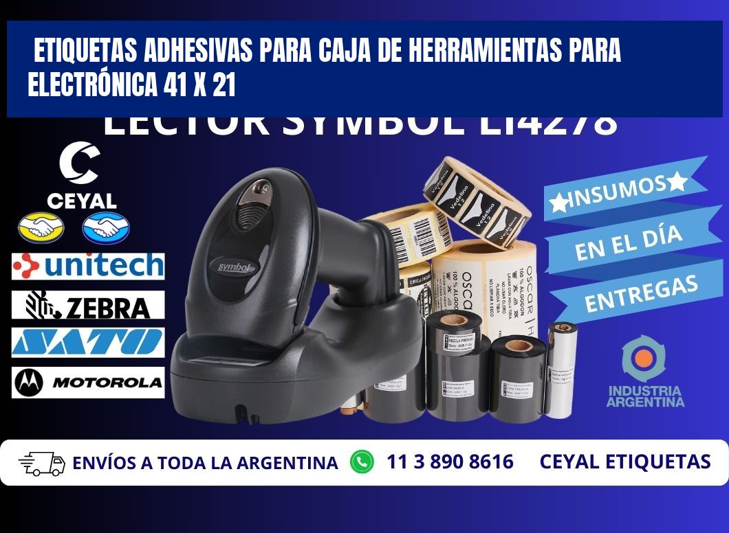 ETIQUETAS ADHESIVAS PARA CAJA DE HERRAMIENTAS PARA ELECTRÓNICA 41 x 21