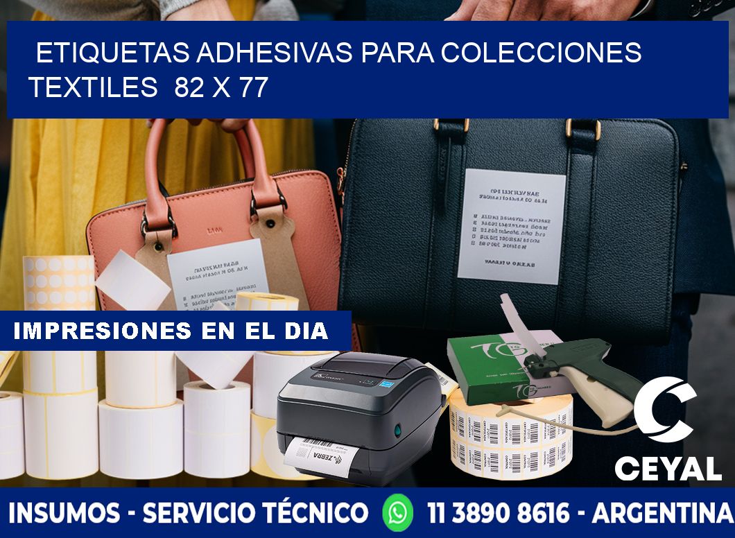 ETIQUETAS ADHESIVAS PARA COLECCIONES TEXTILES 82 x 77